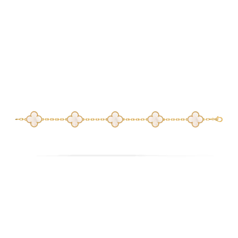 ZENZARO™ |Bracelet Trèfle Doré & Blanc