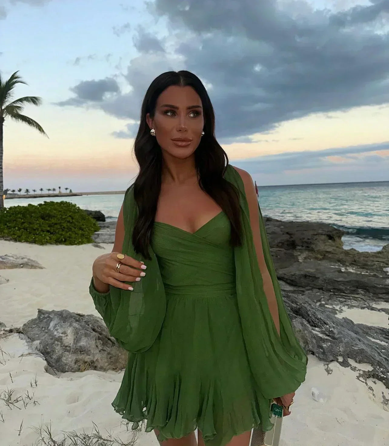 ZENZARO™ | Robe Évasée en Mousseline – Élégance Aérienne et Raffinement Intemporel