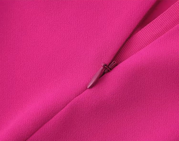 ZENZARO™ | Ensemble Tendance Femme Rose – Blazer Fluide & Pantalon Structuré