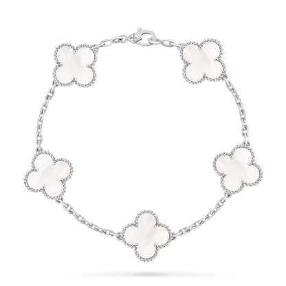 ZENZARO™ | Bracelet Trèfle Argenté & Blanc