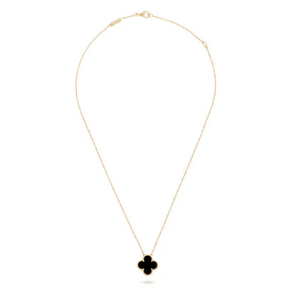 ZENZARO™ | Collier motif trèfle noir et doré