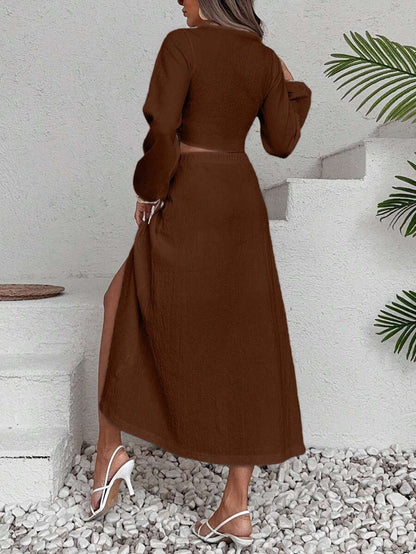 ZENZARO™ | Ensemble 2 pièces croisé avec fente – Élégance romantique pour l’été