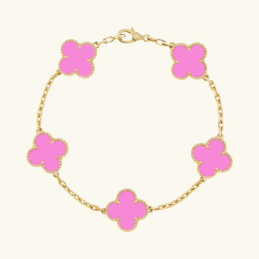 ZENZARO™ | Bracelet Trèfle Rose et Or