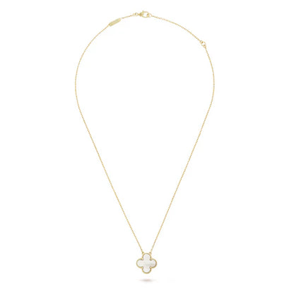 ZENZARO™ | Collier motif trèfle blanc et doré