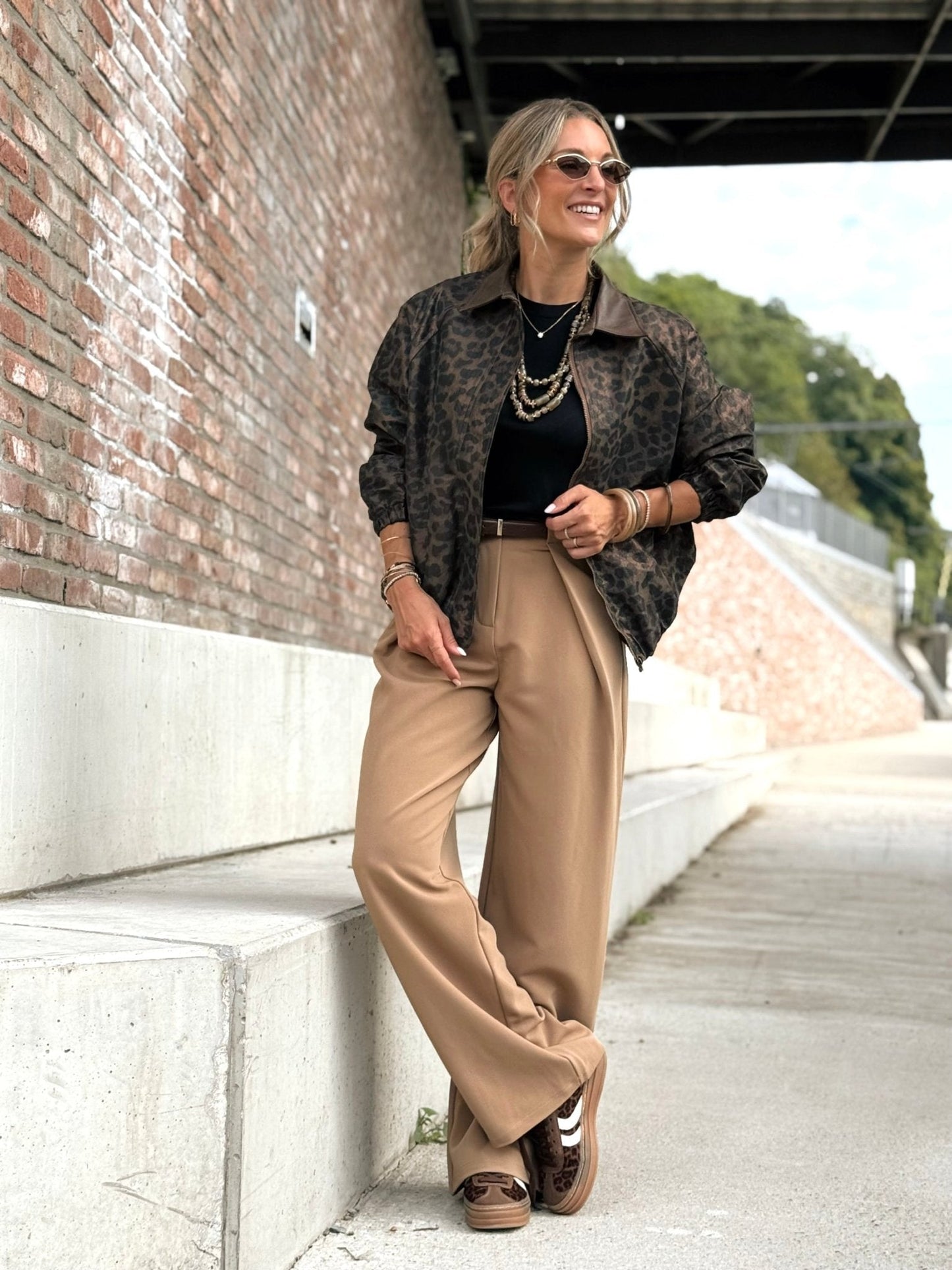 ZENZARO™ |veste Graziella – Bomber léopard chic &audacieux