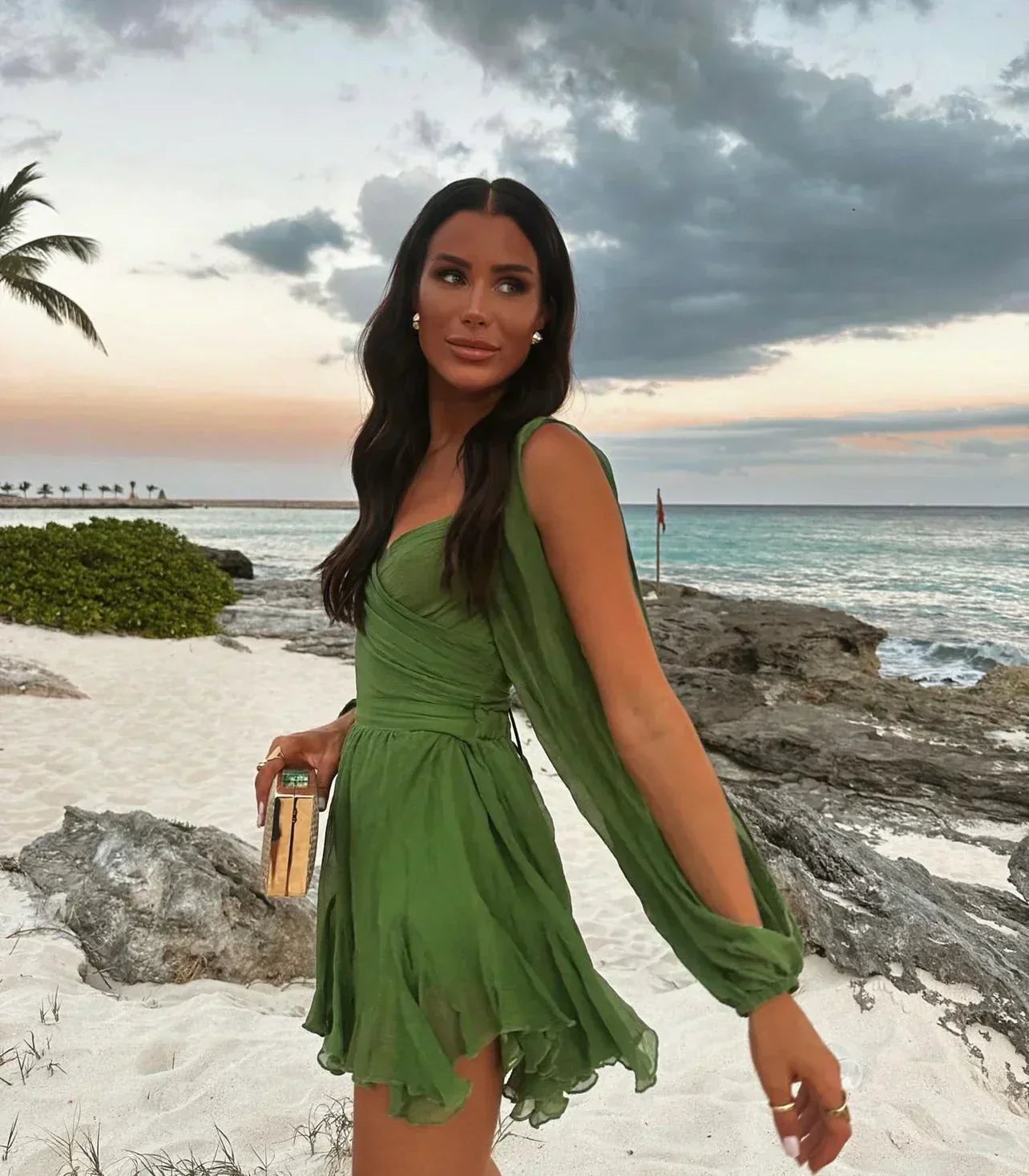 ZENZARO™ | Robe Évasée en Mousseline – Élégance Aérienne et Raffinement Intemporel